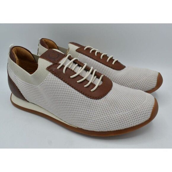 Born Mens Size 8.5 Barrett Leather Fabric Knit Slip On Casual Sneakers Shoes main image 5